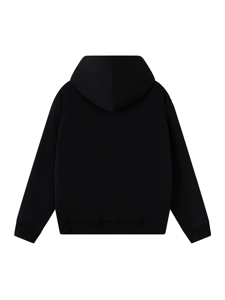 JUST VIBE Basic JV Logo Embroidered Hoodie