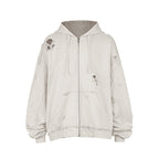UNDERWATER Wasteland Distressed Zip Up Hoodie