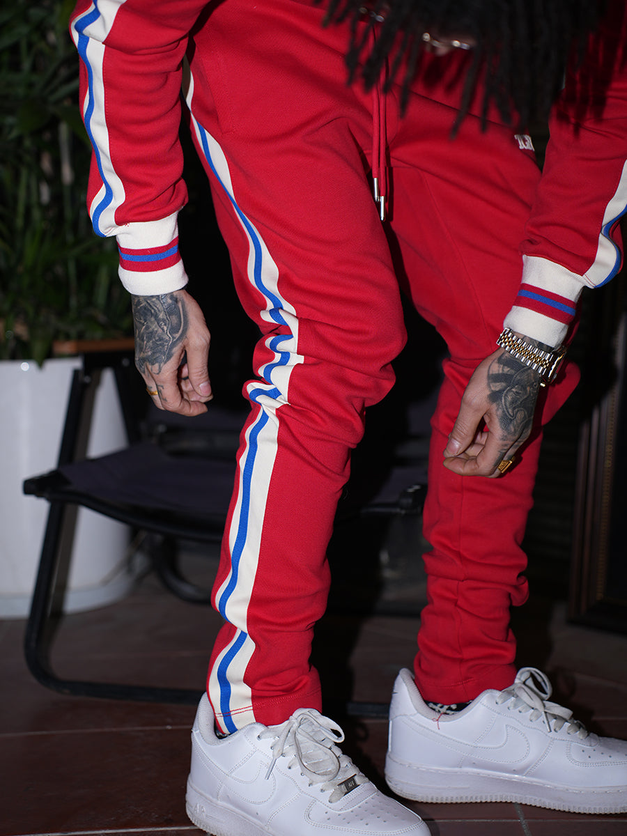 TGFCLUB Snake Design Side Stripe Track Jacket and Track Pants