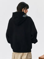 MEDM Ethnic Flower Embroidered Hoodie