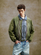 YADcrew Digital Print Reversible MA-1 Down Jacket