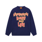 AFGK Slogan Letters Knit Sweater