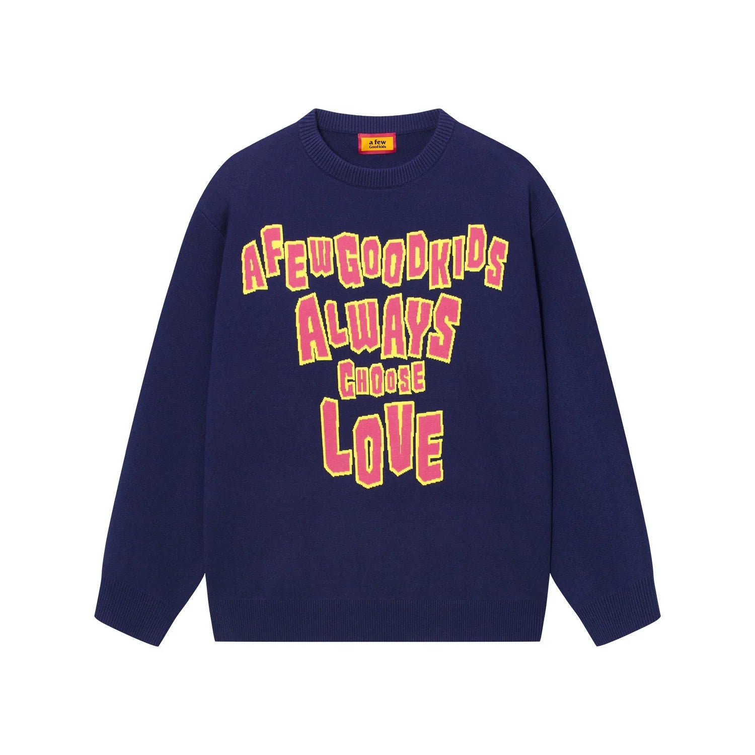 AFGK Slogan Letters Knit Sweater