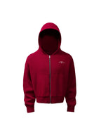 KARMANISTIC Embroidered Zip Up Knit Hoodie