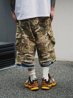 S45 Double Layer Destruction Camouflage Shorts