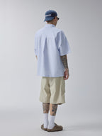 F2CE Printed Striped Short-Sleeve Pullover Shirt