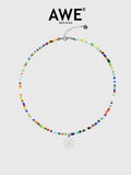 AWE Colorful Beaded Daisy Necklace