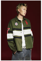 Remedy 3D Embroidered Striped Long Sleeve Shirt