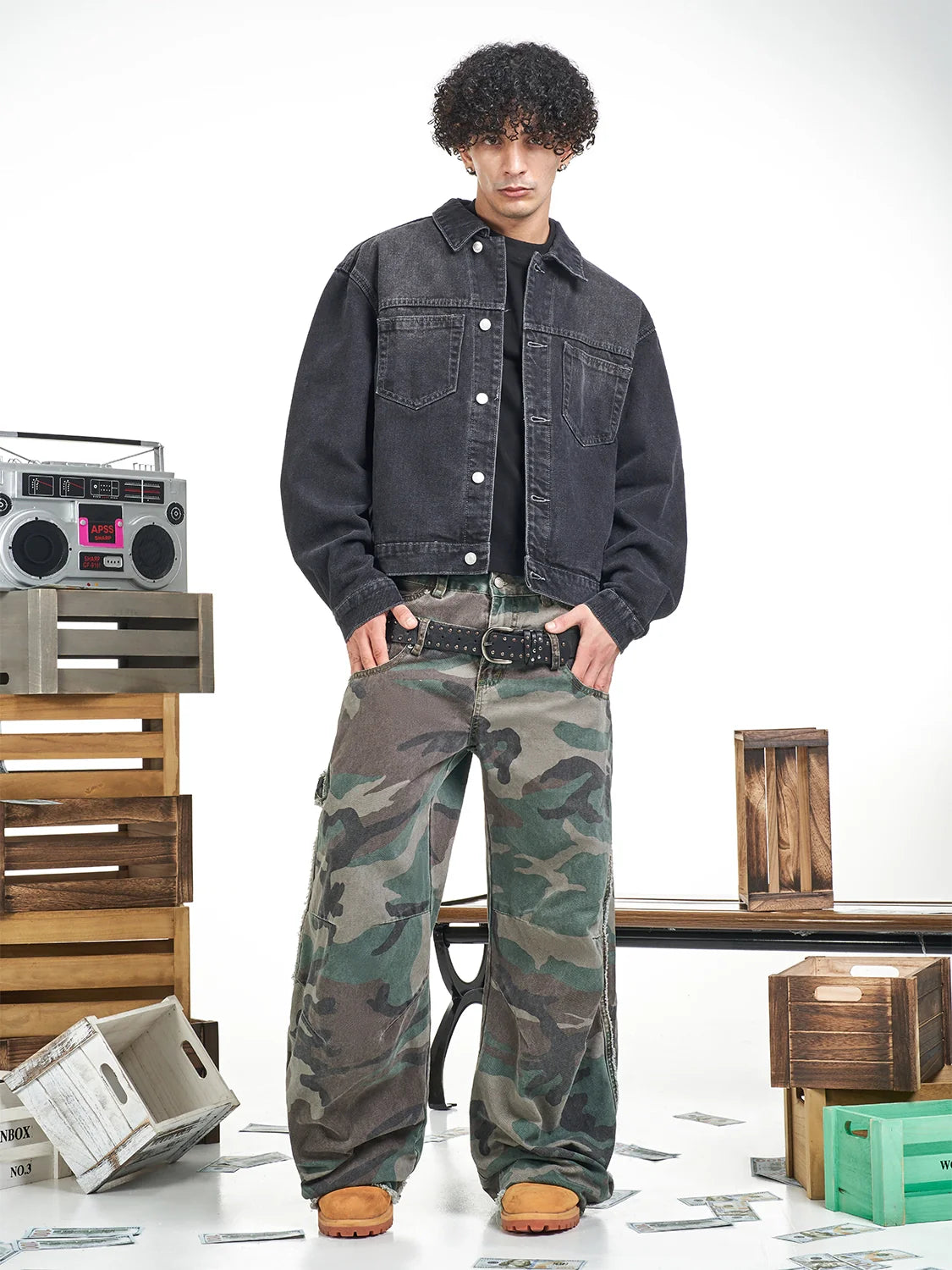 F3F Select Basic Washed Black Denim Jacket