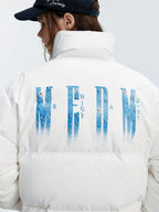 MEDM Rhinestone Studded Logo Down Jacket