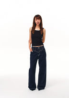 EVILKNIGHT(EK) Devil Eye Structured Canvas Pants