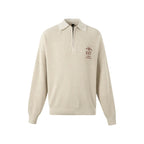 1807 Printing Half Zip Polo Knit Sweater
