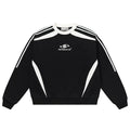 Harsh and Cruel Embroidered Logo Round Neck Sweater