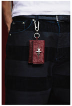 Remedy Metal Studded Keychain Coin Card Leather Wallet