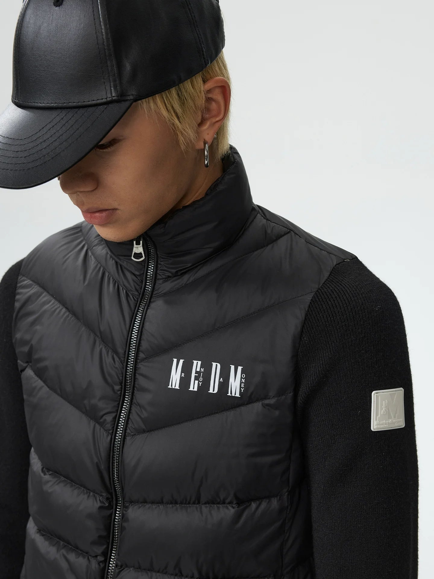 MEDM Shoulder Patchwork Lightweight Down Jacket