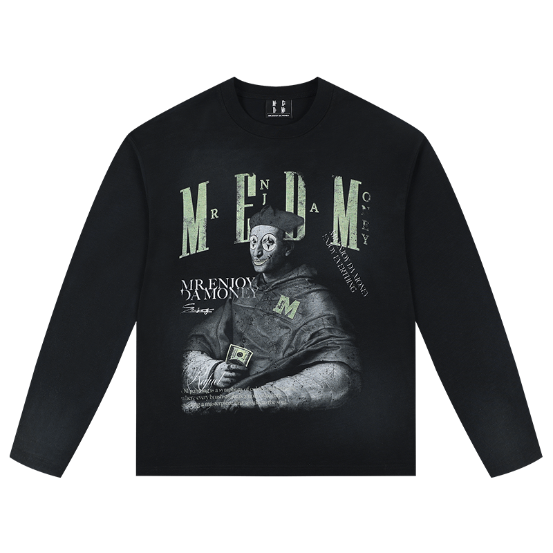 MEDM Clown Oil Painting Long Sleeve Tee