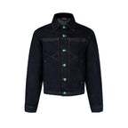S45 Turquoise Button Denim Jacket