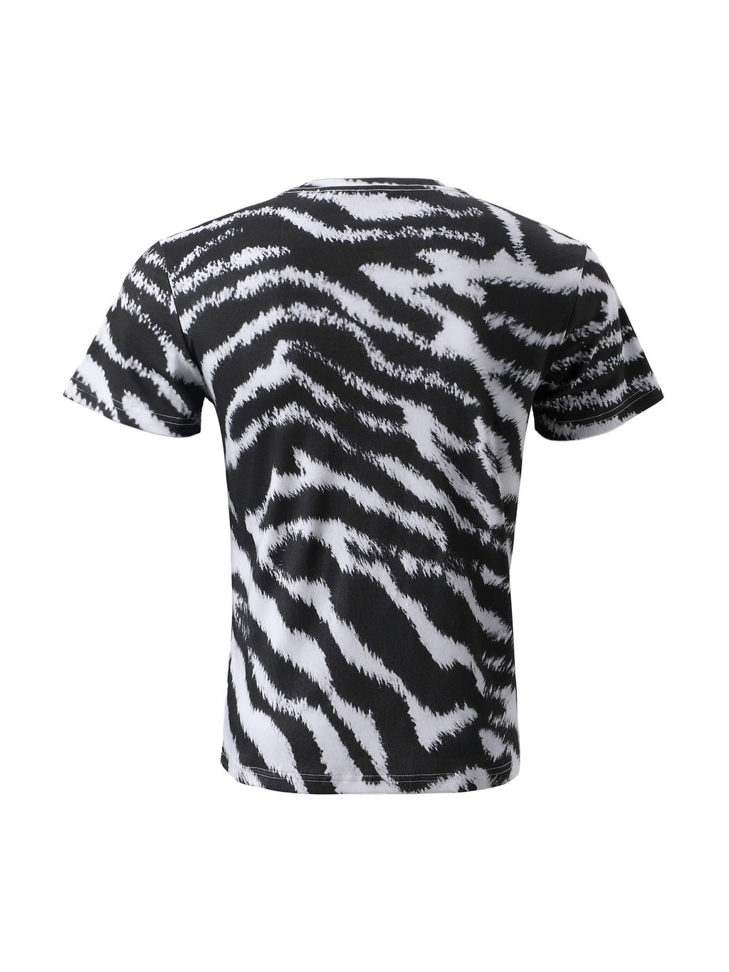 KARMANISTIC Zebra Print Slim Fit Stretch Tee