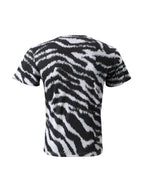 KARMANISTIC Zebra Print Slim Fit Stretch Tee