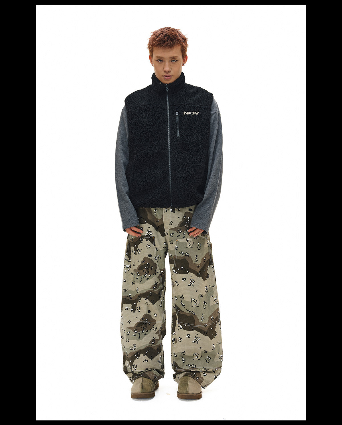 NOVACAM Camouflage Fleece Reversible Vest