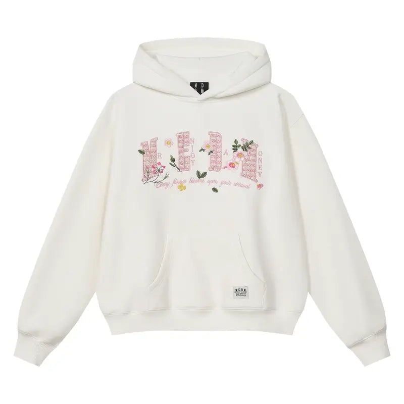 MEDM Mini Patchwork Floral Embroidered Hoodie