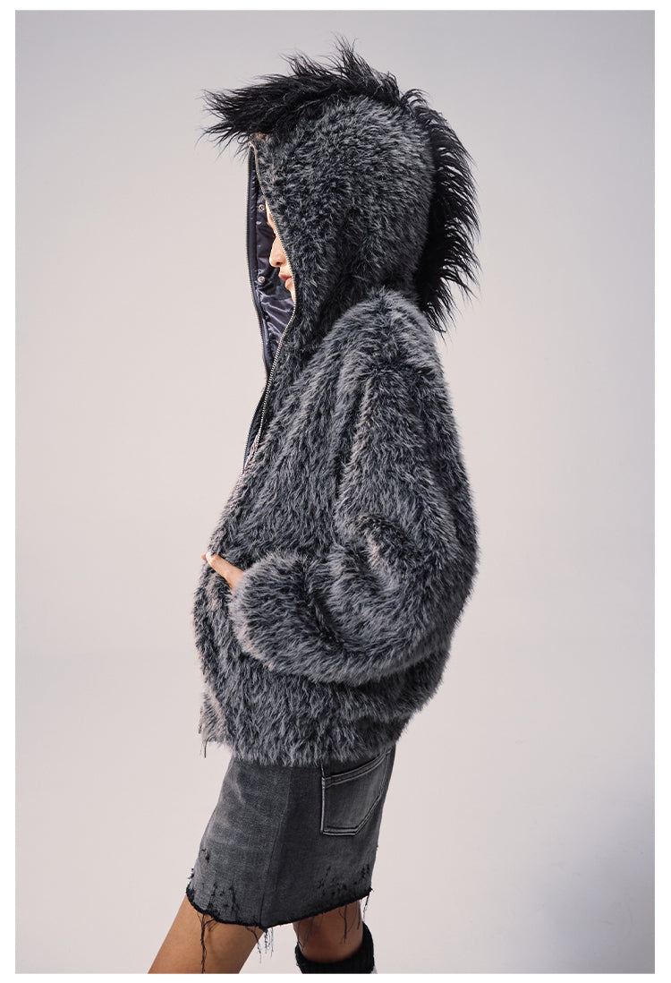 Remedy Faux Fur Mohawk Hooded Jacket