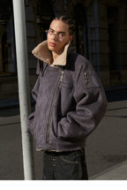 STEEPC Suede Shearling Jacket