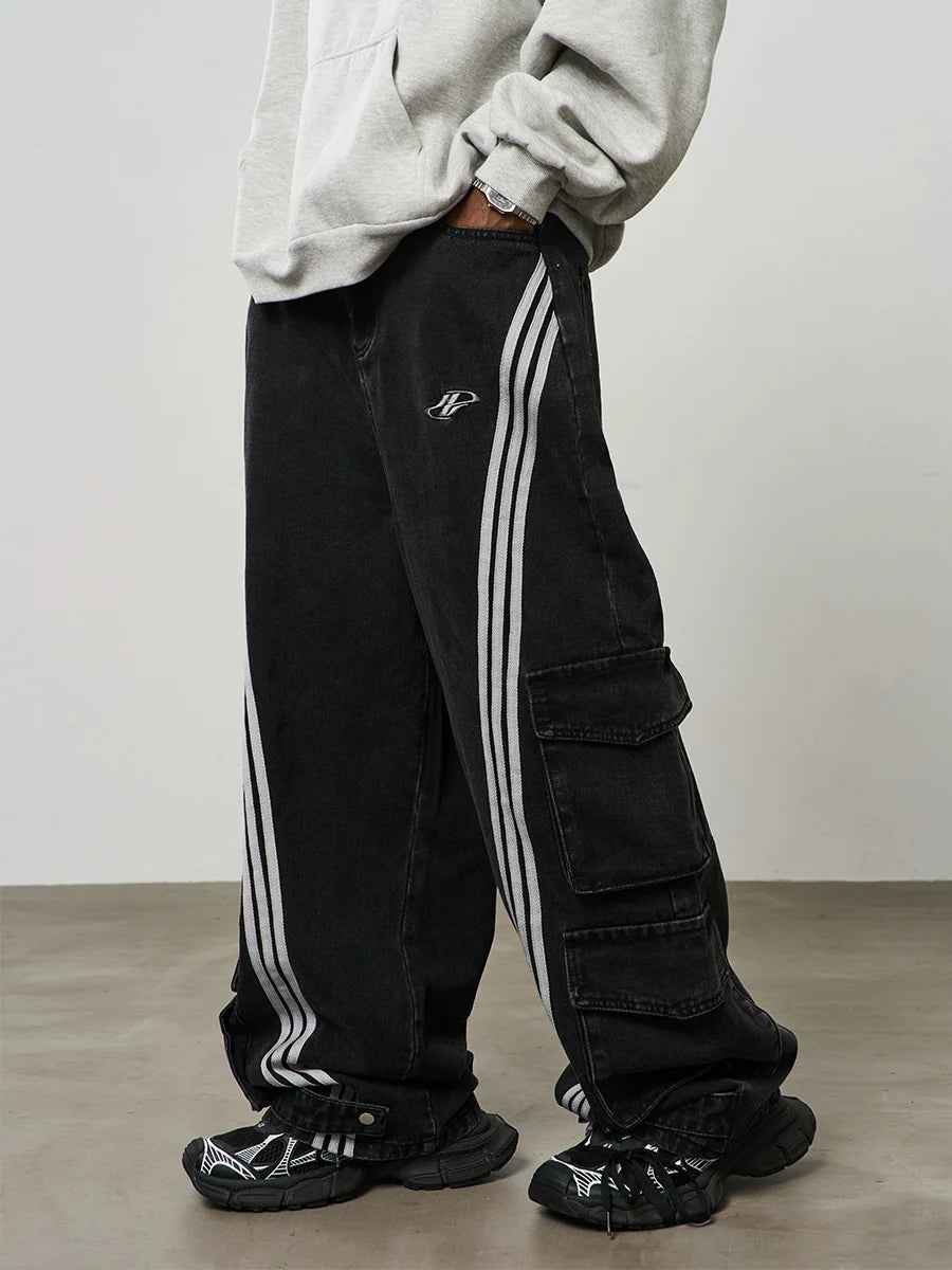 Harsh and Cruel Functional Pocket Loose Denim