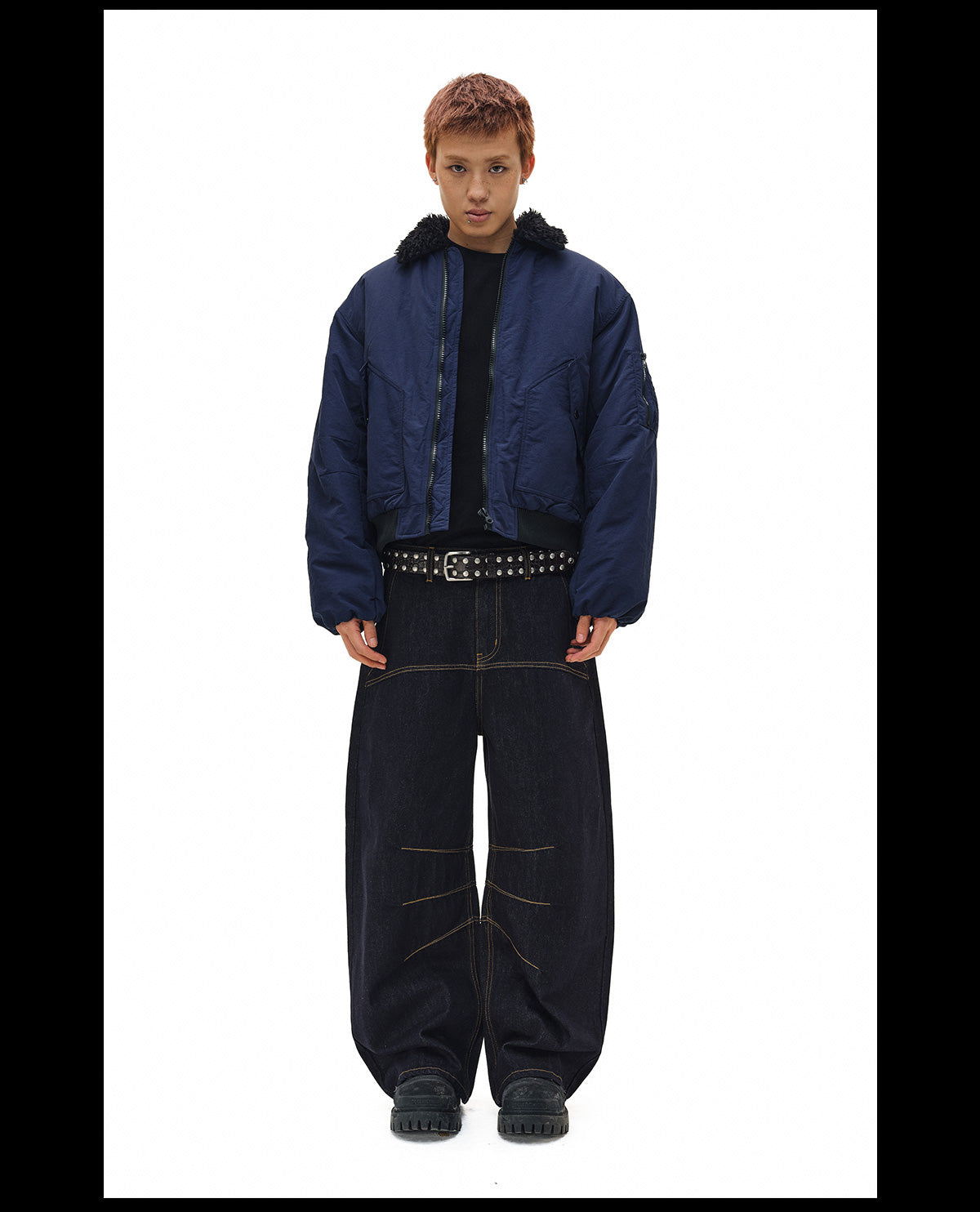NOVACAM Fur Collar MA-1 Bomber Jacket