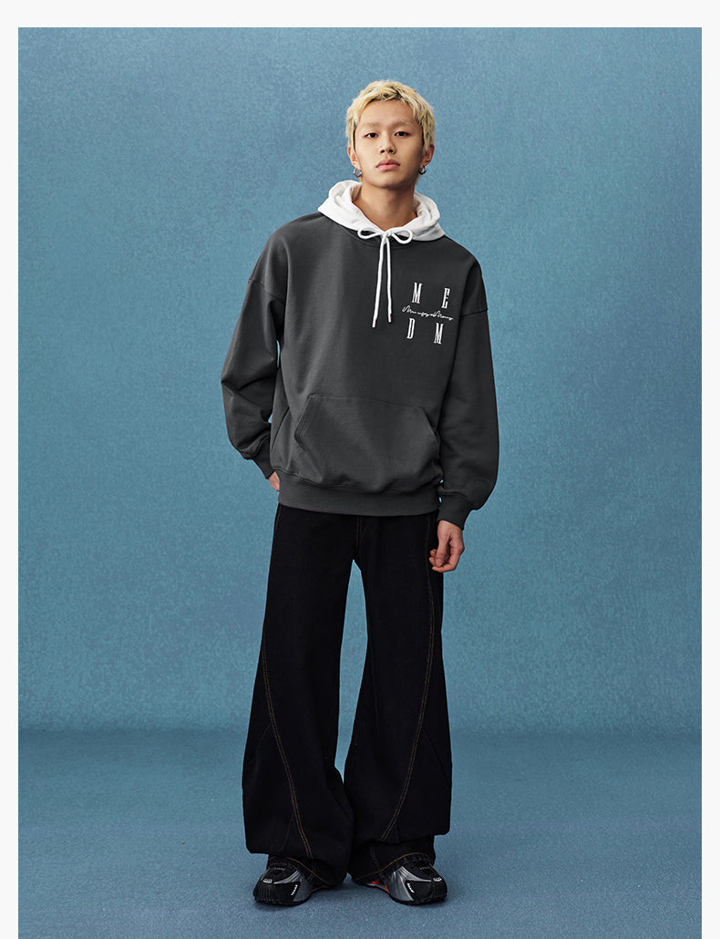 MEDM Layered Look Color Block Hoodie