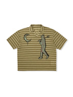 EVILKNIGHT(EK) Striped Graffiti Print Polo