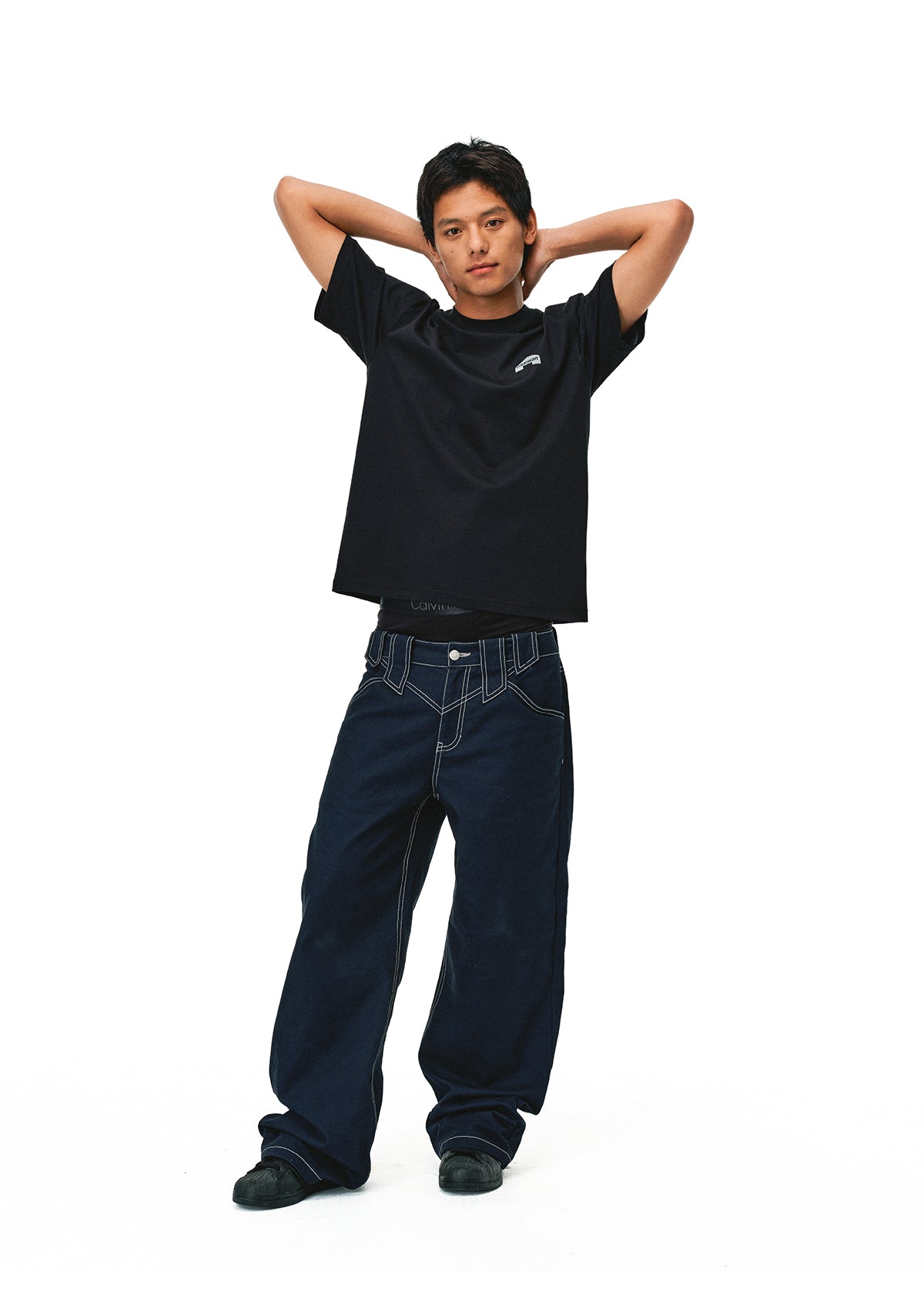 EVILKNIGHT(EK) Devil Eye Structured Canvas Pants