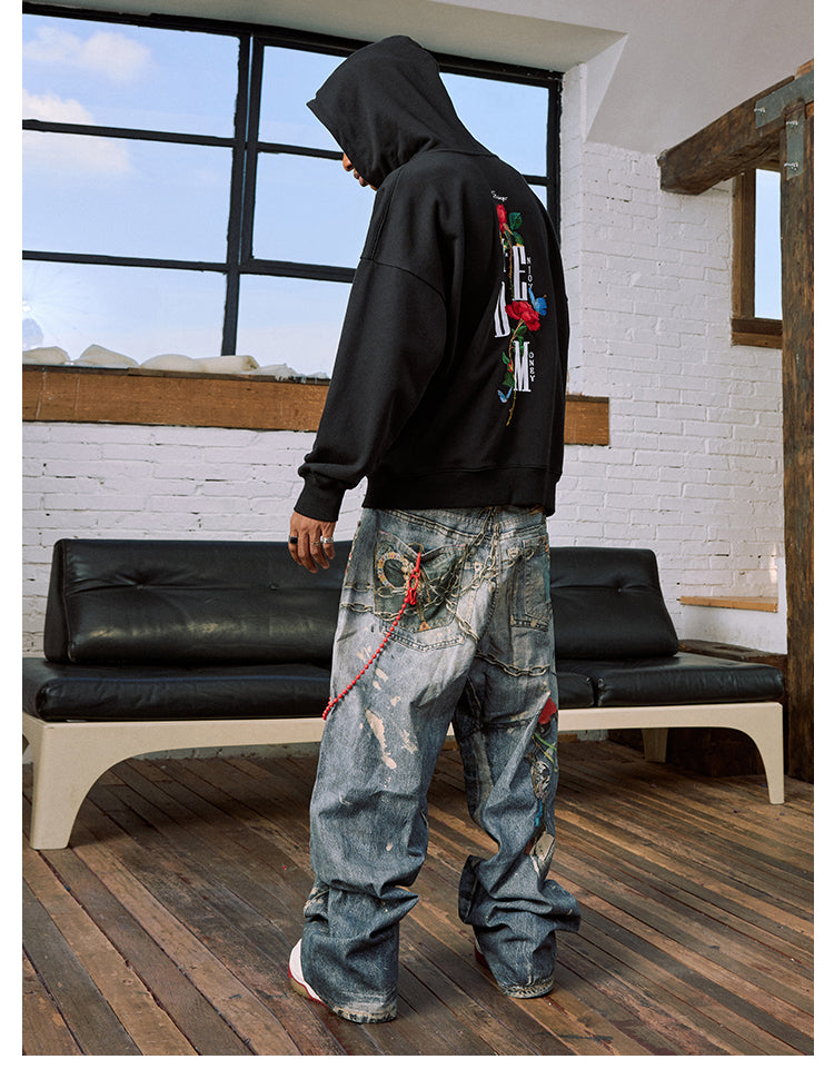 MEDM Rose Interspersed Logo Hoodie