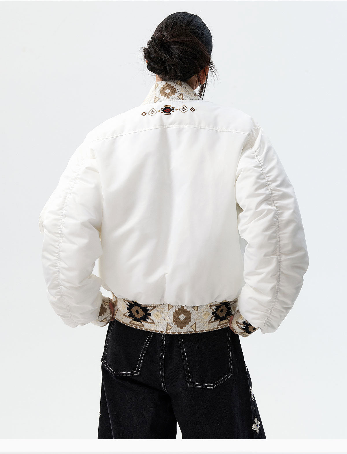 MEDM Ethnic Trim MA-1 Bomber Jacket