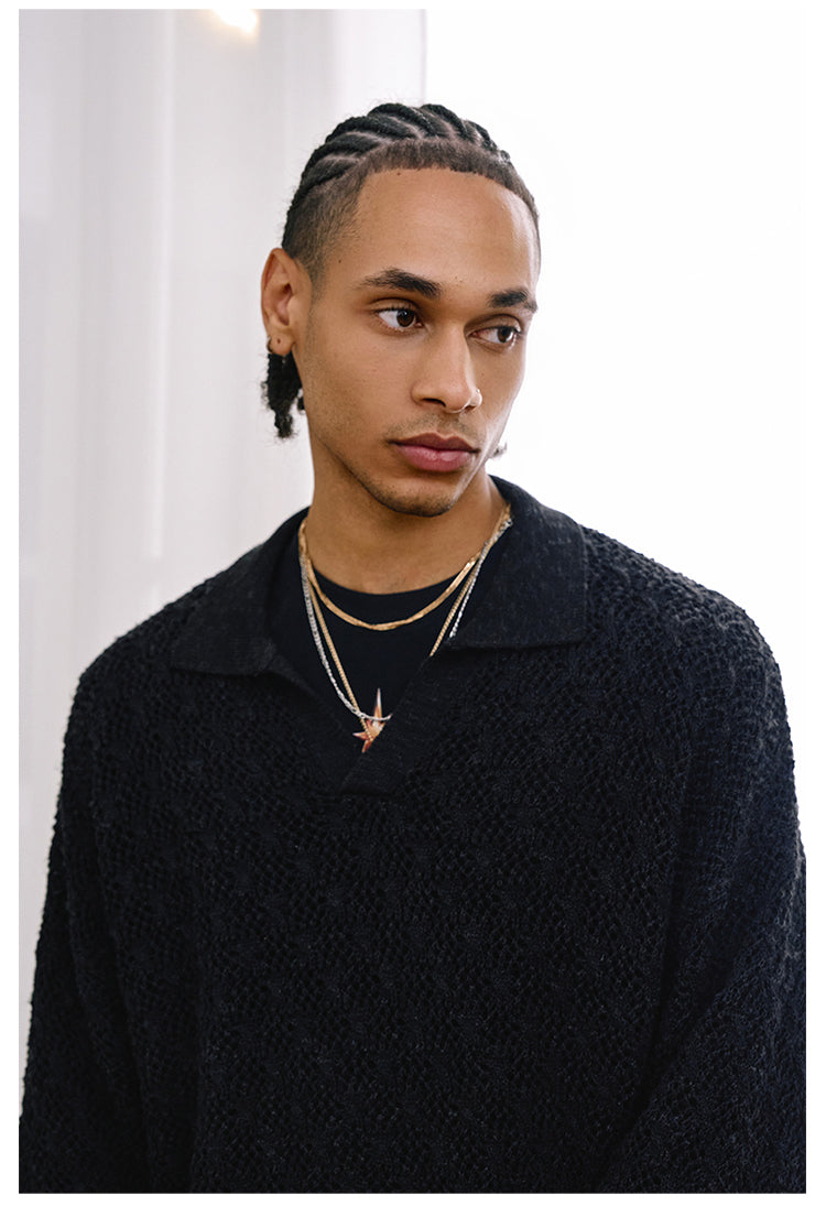 Remedy Mesh Polo Knit Sweater