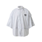 STEEPC Stripe Deconstructed Classic Drop Shoulder Shirt