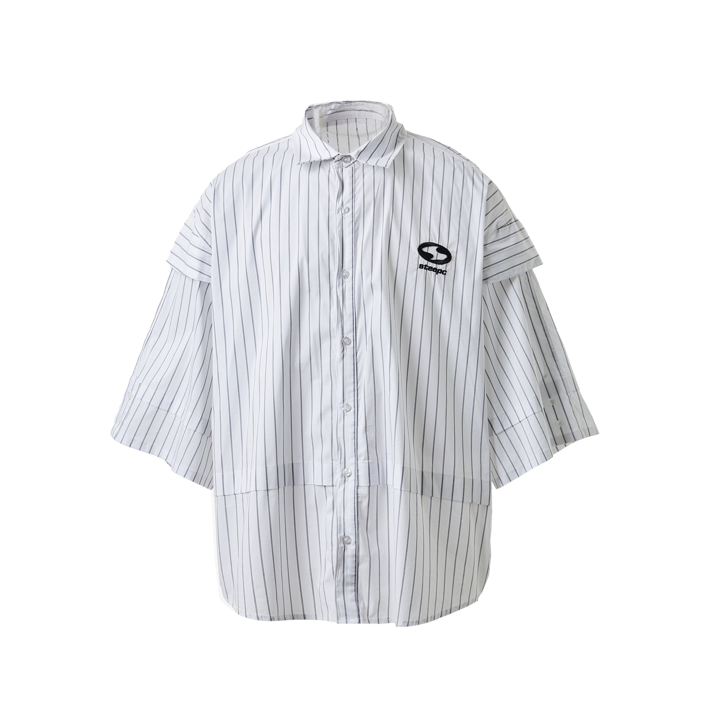 STEEPC Stripe Deconstructed Classic Drop Shoulder Shirt