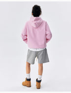 MEDM Logo Print and Embroidered Lettering Hoodie