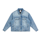 EMPTY REFERENCE Embossed Logo Denim Jacket
