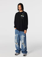 Achock Small Flower Logo Print Long Sleeve Tee