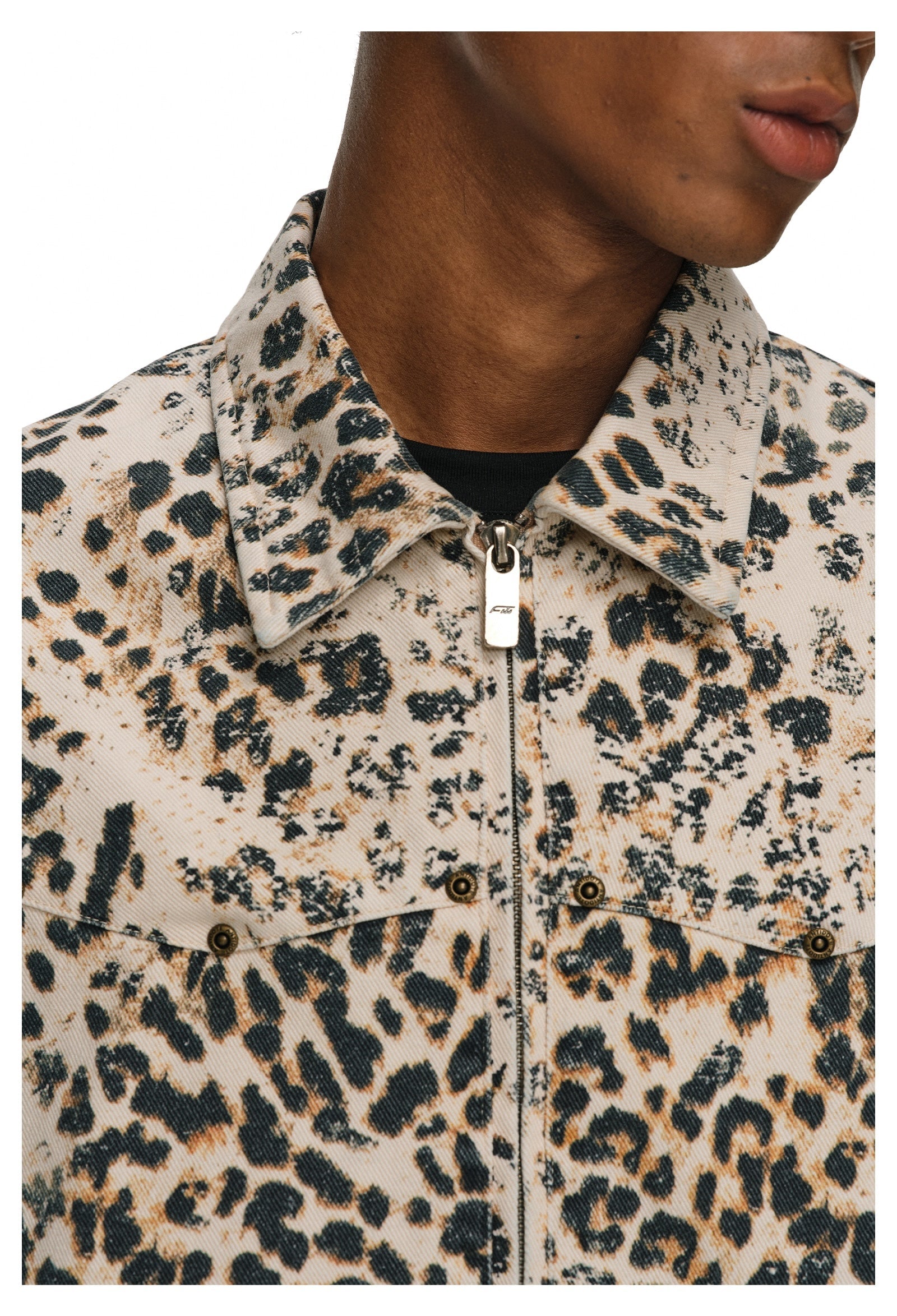 ANTIDOTE Leopard Washed Work Jacket