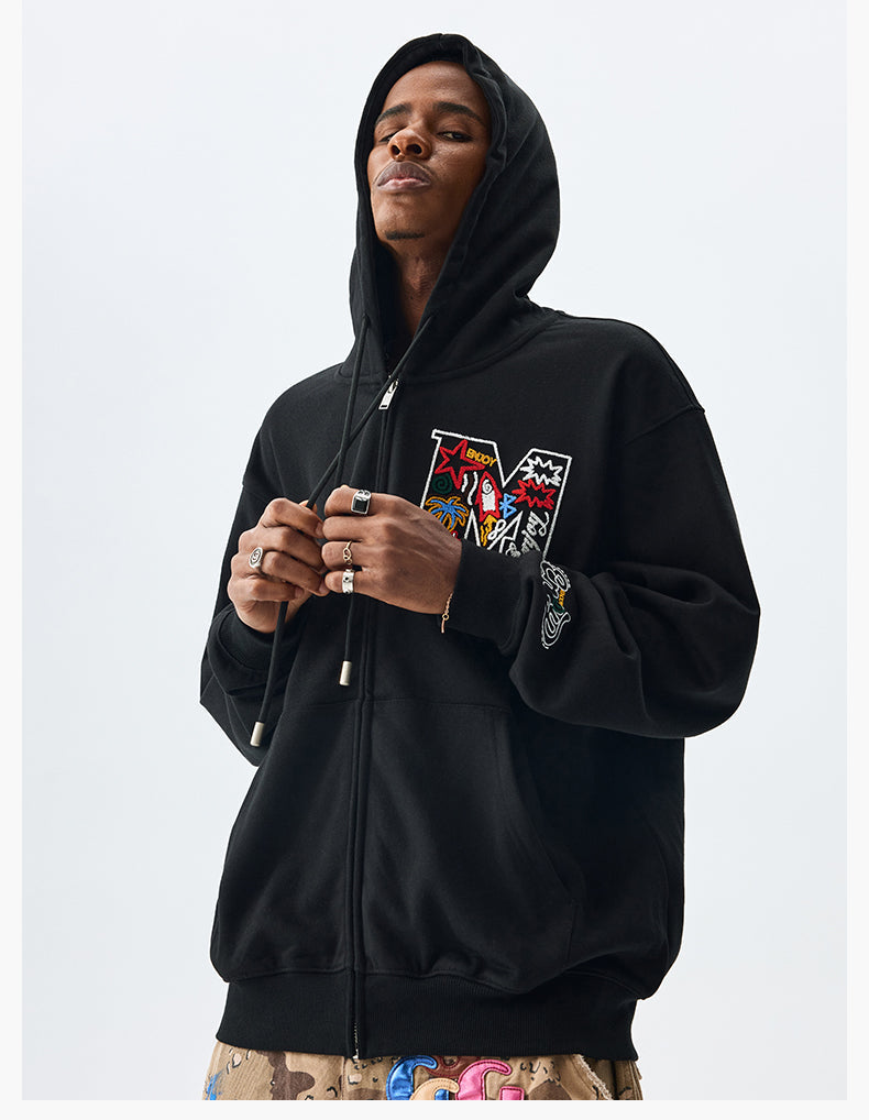 MEDM Big M Plush Wire Frame Zip Up Hoodie