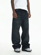 UNTILWERICH Vintage Whiskered Washed Distressed Jeans