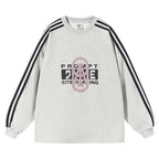 BLIND NO PLAN Sports Contrast Stitching Print Sweatshirt