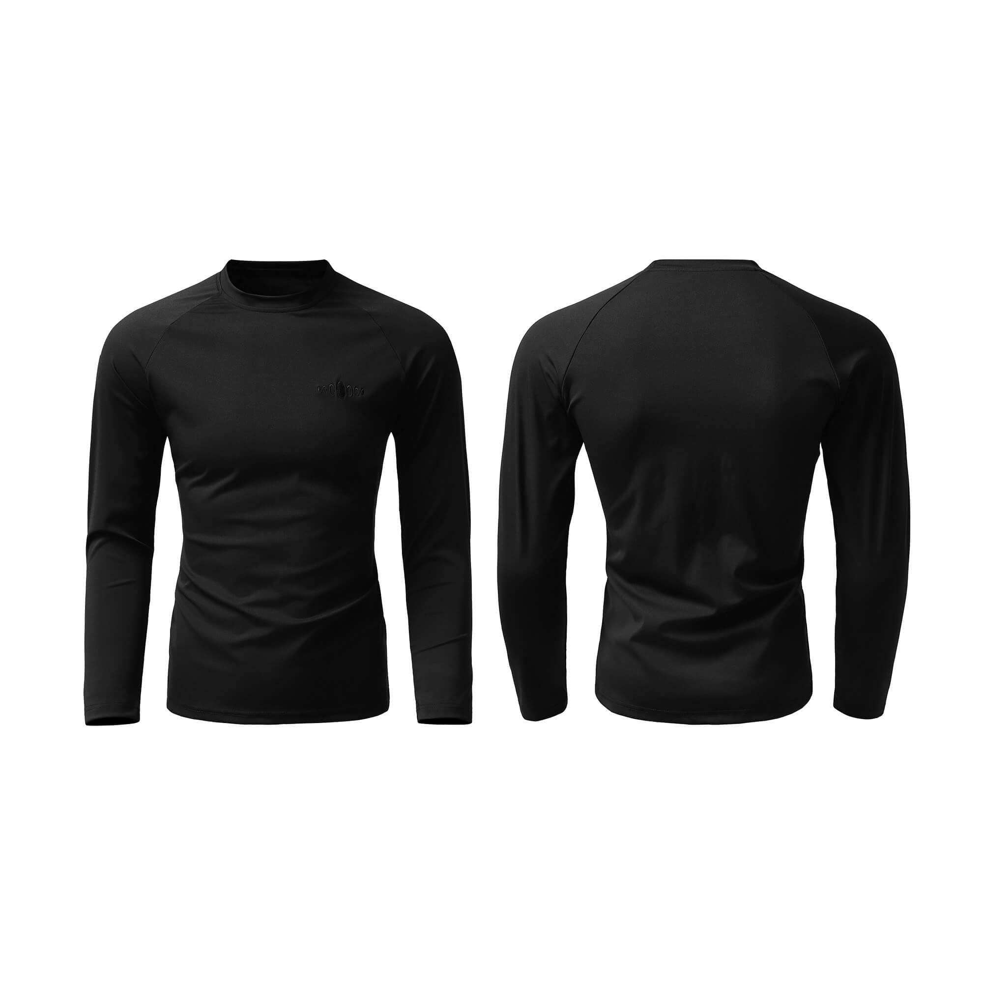 KARMANISTIC Quick Dry Stretch Fit Logo Embroidered Workout Long Sleeve Tee