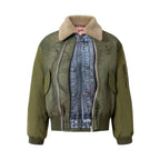YADcrew Digital Print Reversible MA-1 Down Jacket