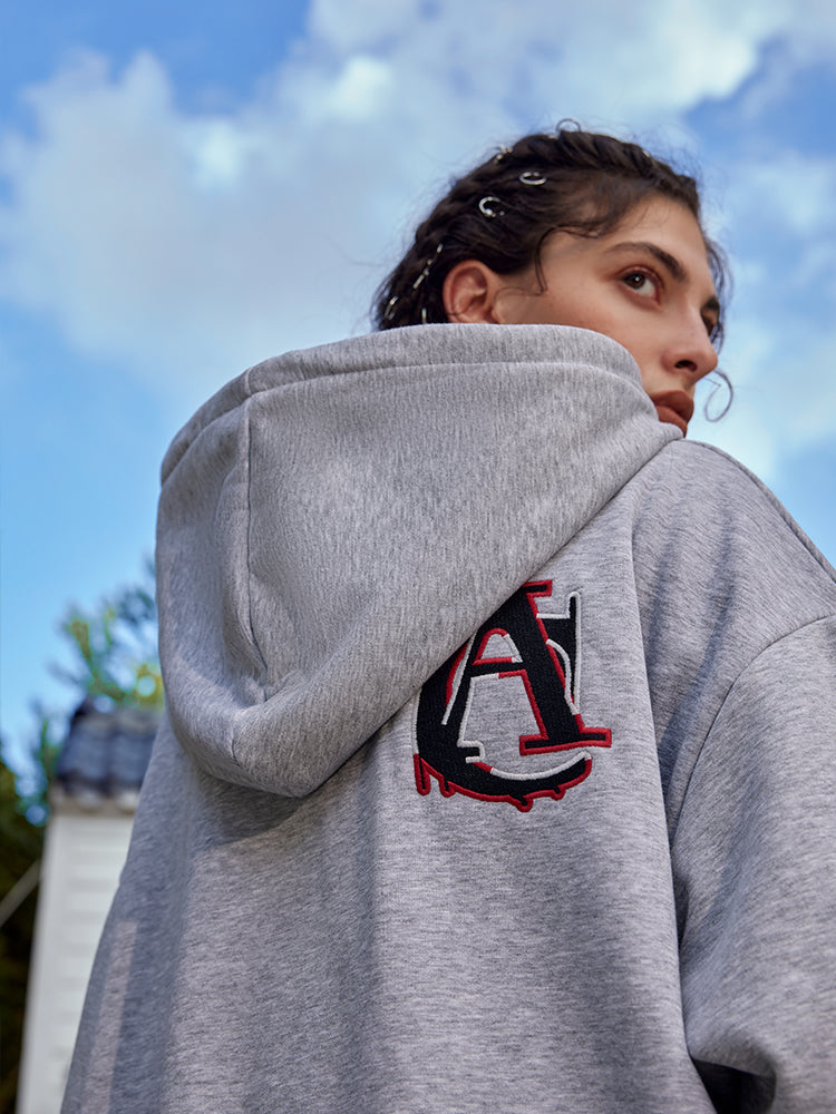 Achock Embroidery Logo Zipper Hoodie