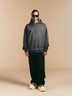 1807 Angel Printed Washed Ash Hoodie