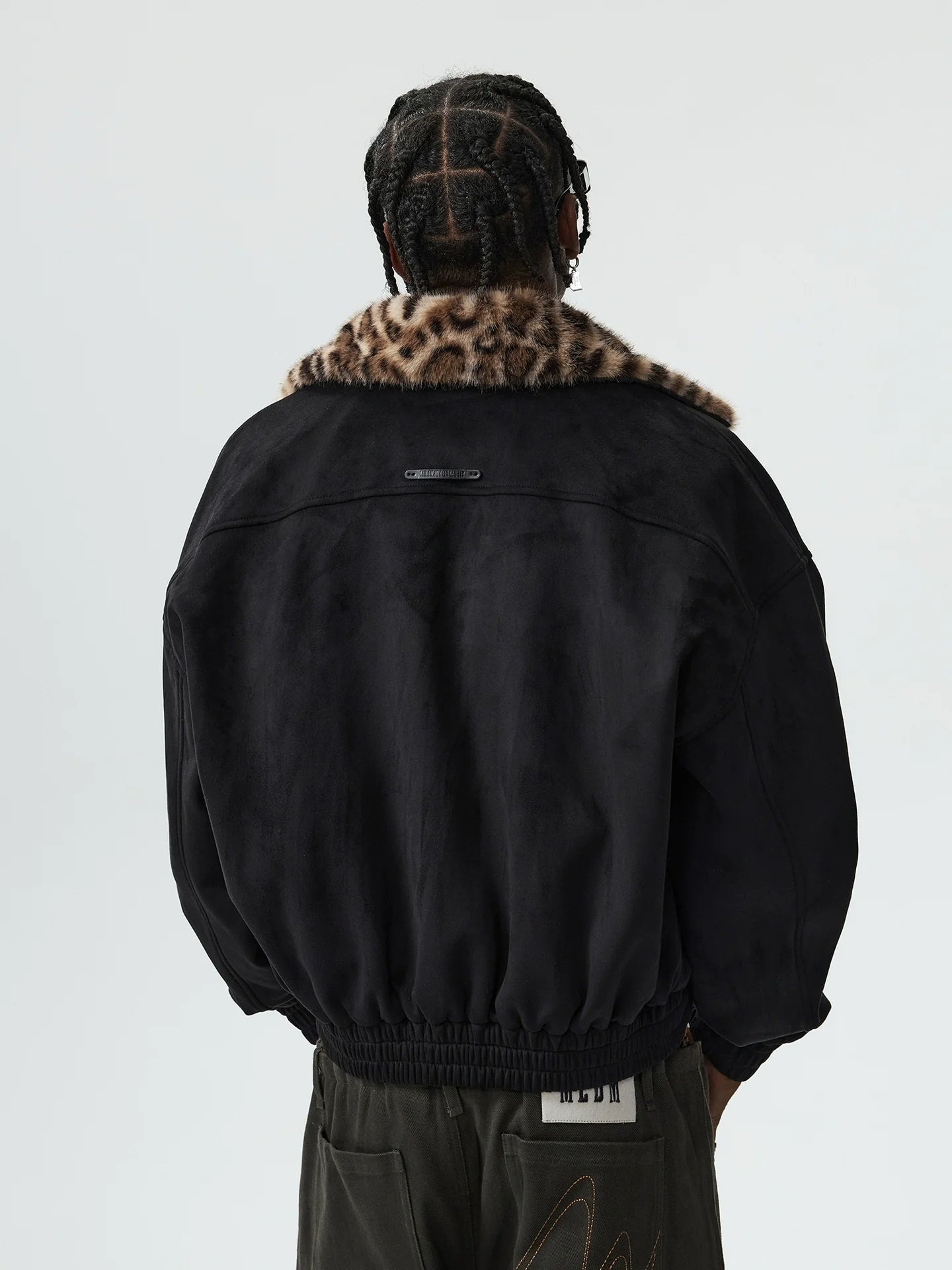 MEDM Detachable Collar Suede Jacket