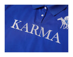 KARMANISTIC Embroidered Printed Long Sleeve Polo Shirt